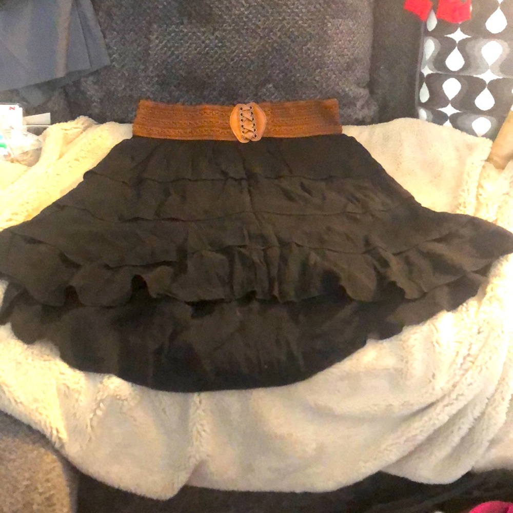 🎉4 for $20 By&By High Low Tiered Black Skirt, size XXL